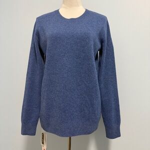 Liny Xin‎ Women’s 100% Superfine Merino Wool Blue Sweater Size M